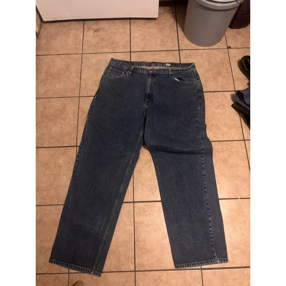Ralph Lauren Vintage Polo Jeans Men 42x31 Blue Loose Fit